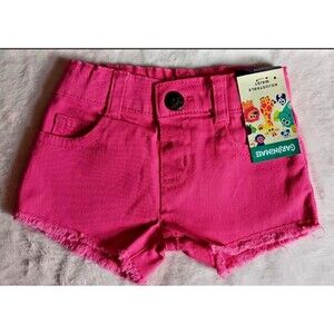 Shorts 12 Month New Girls Garanimals Bright Pink Casual Style Cut Off Style Baby